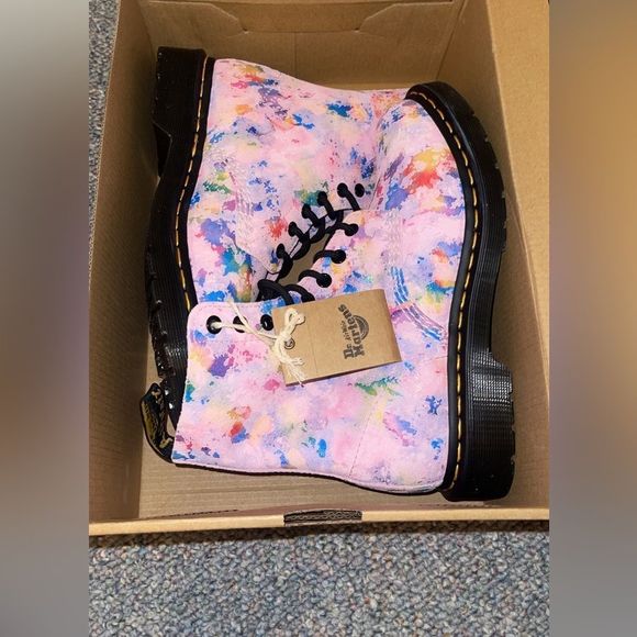 NIB Dr. Martens 1460 Pascal Rainbow burst!! - Picture 2 of 5